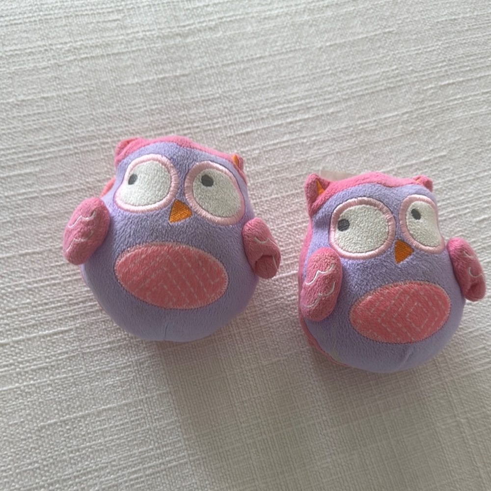 Zobo Baby Neck Support Cushions Pink and Purple Owls